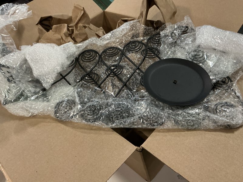 Condition photo showing As Is for Metal Christmas Card Holder 19.6" Spiral Xmas Tree Gift Card Photo Picture Holder Stand with Nativity Star Topper Tabletop Display Decorative for Christmas Holiday Decor(Black,Classic Style) Black Classic Style