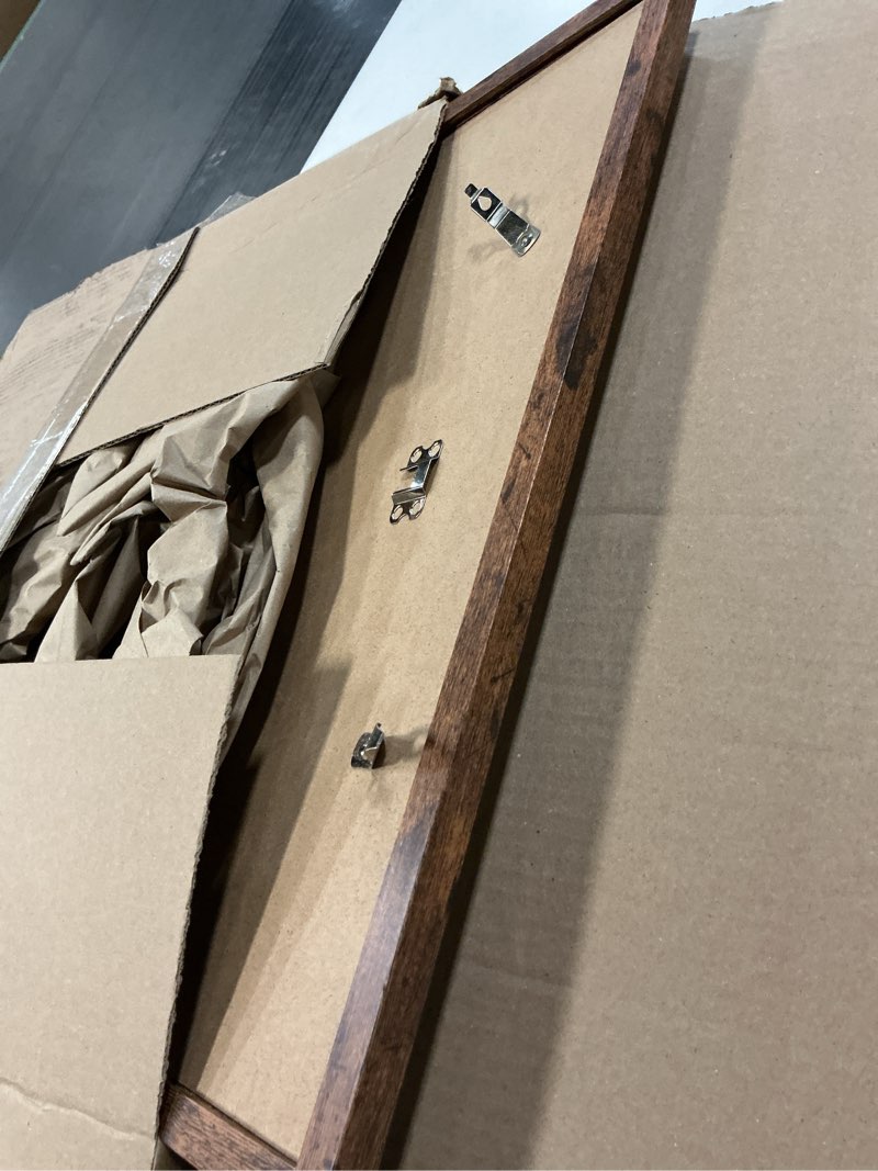 Condition photo showing As Is for Canvas Floating Frame, Picture Wall Art Painting Frame for Finished Canvas Painting 1-1/4 Deep Picture Art Wall Decor. (Dark Brown, 20x30)