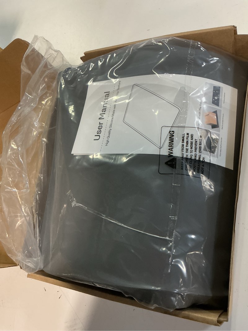 Condition photo showing New/Like New for Washing Machine Drain Pan Silicone mat,Large 33" X 30" Non-Slip Waterproof Washer Drip Tray, Raised Edge Drip Mat for Under Dryer or Washer, Anti-Vibration,Floor Leak Protector for Laundry Room Middle Grey