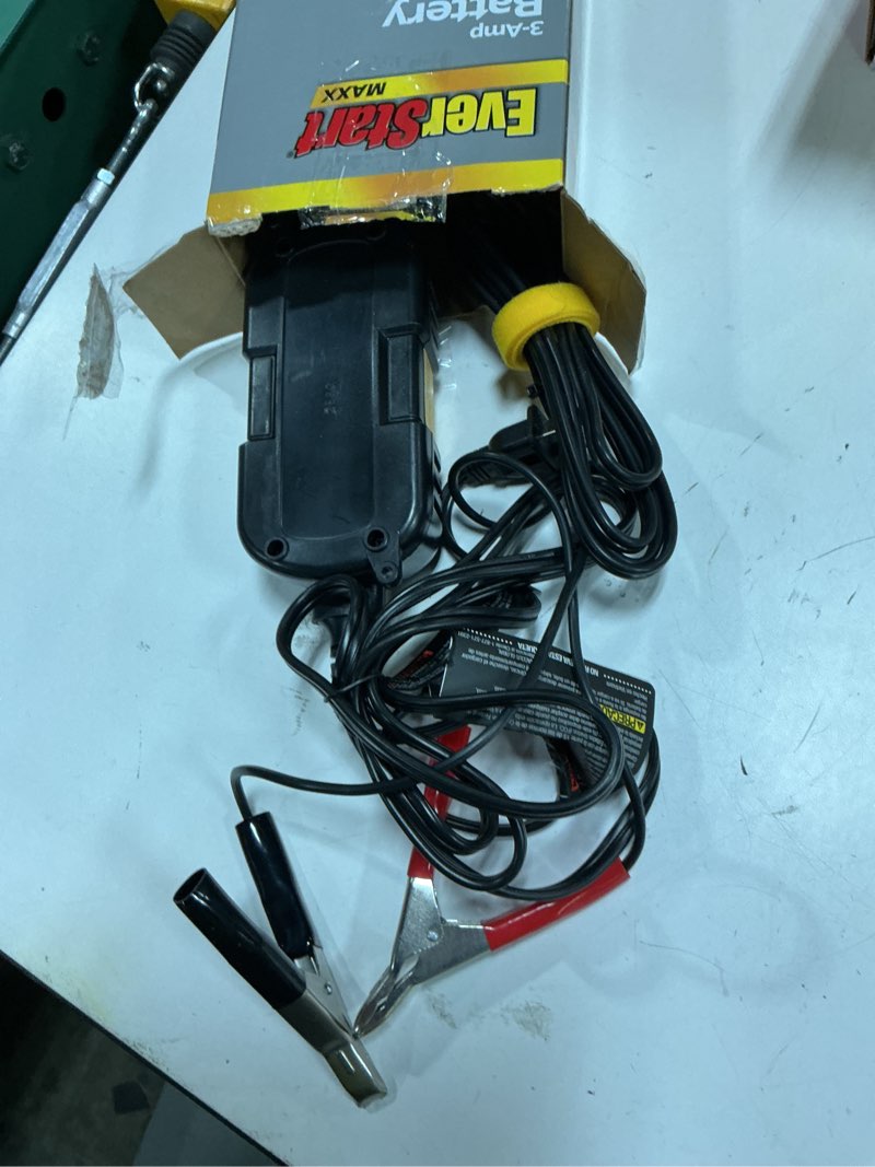 Condition photo showing As Is for everstart maxx 3 amp 6v/12v automotive battery charger (bc3e) - new