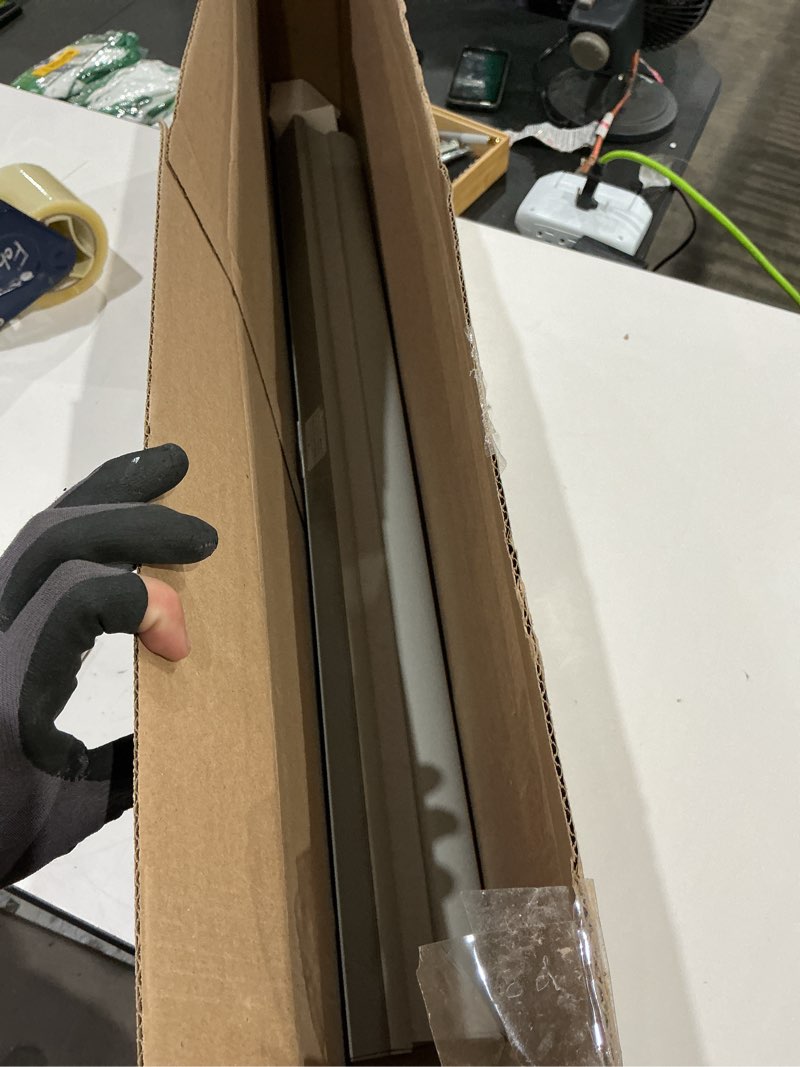 Condition photo showing As Is for custom no-drill honeycomb shades - cordless blackout cellular shades with top down bottom up feature for thermal and noise insulation