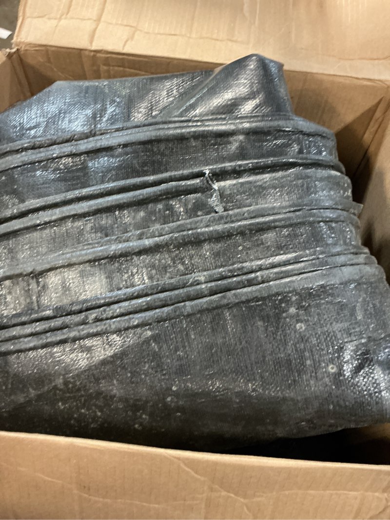 Condition photo showing As Is for 20x25ft reinforced pe pond liner for koi/fish duck outdoor ponds(28mil)