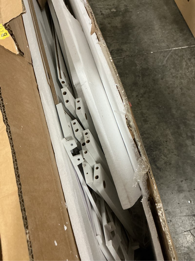 Condition photo showing As Is for Shoe Cabinet with 2 Flip Drawers, Slim Freestanding Hidden Shoe Organizer with Drawer, Pet-Proof Shoe Storage Cabinet for Entryway Living Room Behind The Door, White 1pcs White