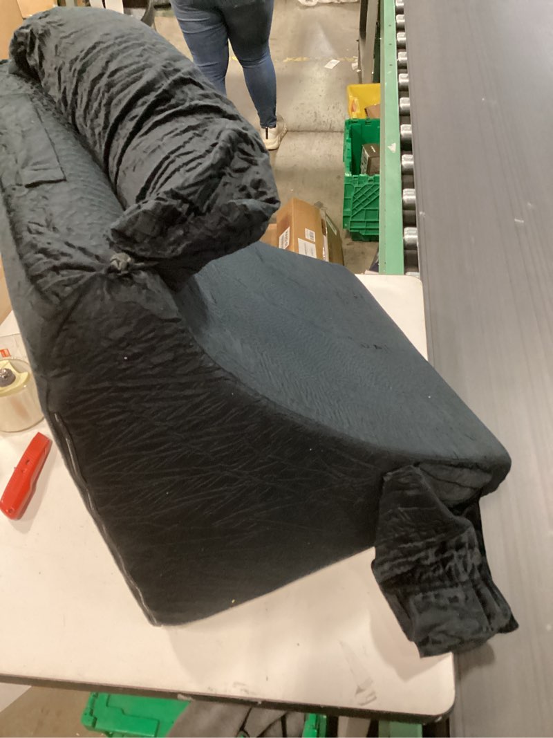 Condition photo showing As Is for Similar ENITYA Back Pillow for Bed Sitting up, 19\" Reading Pillow for Sitting in Bed Adult, Back Support Pillow with Arms for Watching TV/Reading/Gaming/Resting, Medium(Black) Black Medium(5'1\"-5'10\")