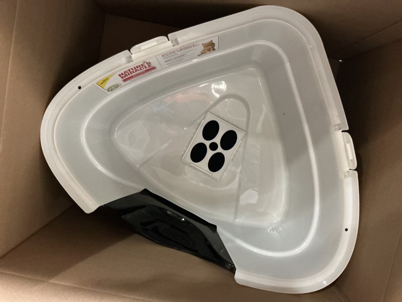 Condition photo showing As Is for Nature’s Miracle Hooded Corner Litter Box, With Odor Control Charcoal Filter (P-5915) Pack of 1