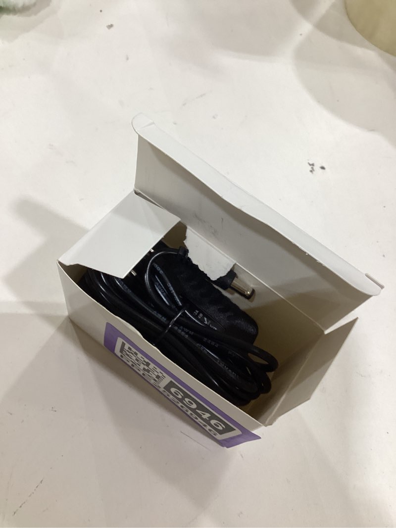 Condition photo showing As Is for DC 12Volt 2A Power Supply Adapter 24W AC DC Wall Adapter 100-240V AC to DC 12V 2A 1.5A Power Adapter Cord Converter with 5.5mm x 2.5mm Compatible with 5.5x2.1mm Tip 12V ac/dc Transformer