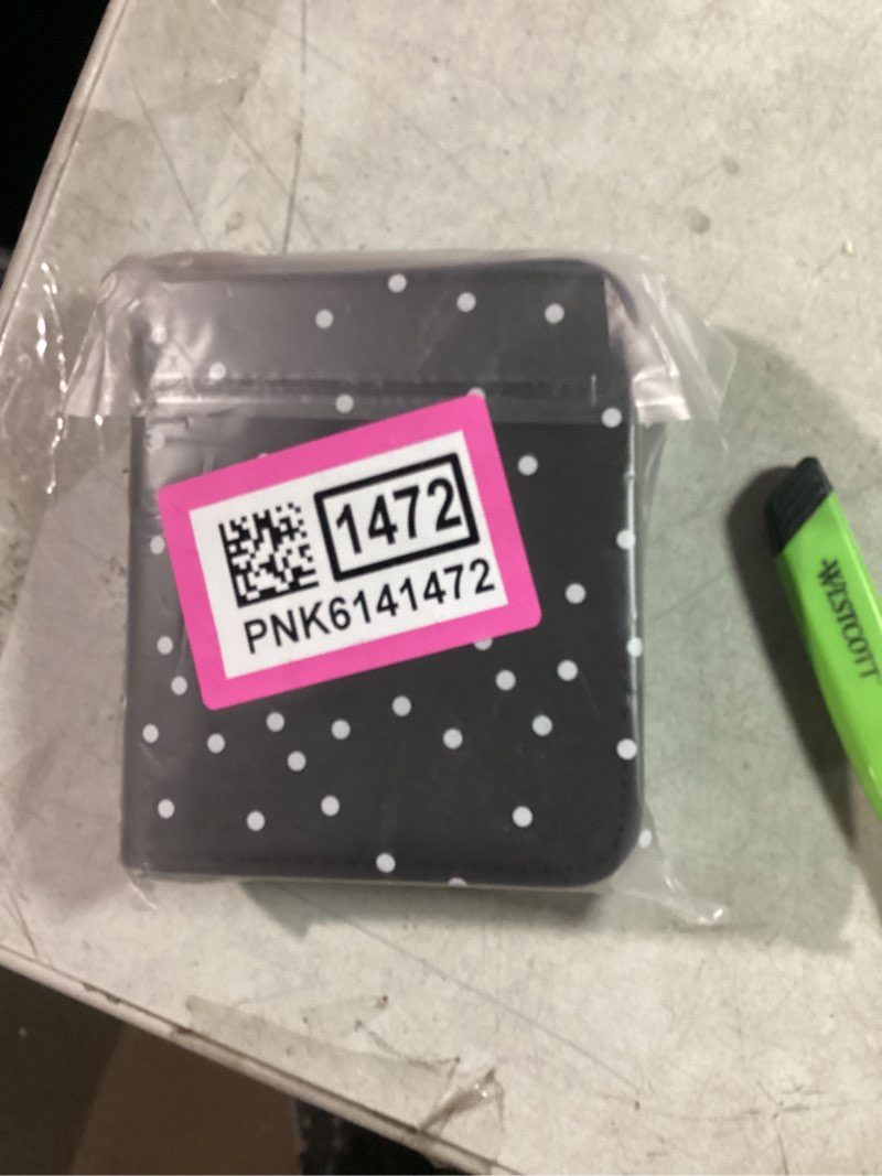 Condition photo showing New/Like New for Black White Polka Dots Print Women'S Rfid Wallet, Self-Lubricating Zipper & 12 Card Slots, Large Capacity Organizer With Phone Pocket