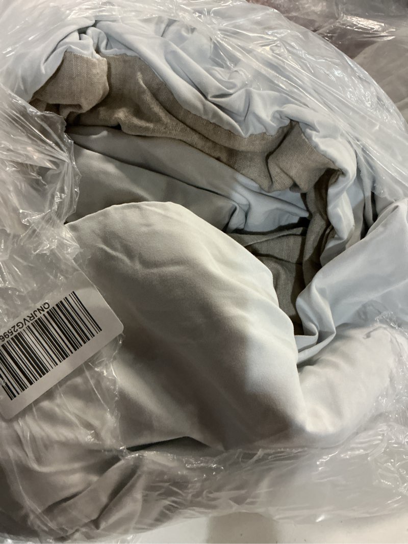 Condition photo showing As Is for european linen true blackout curtain - single panel, 96x84, flax