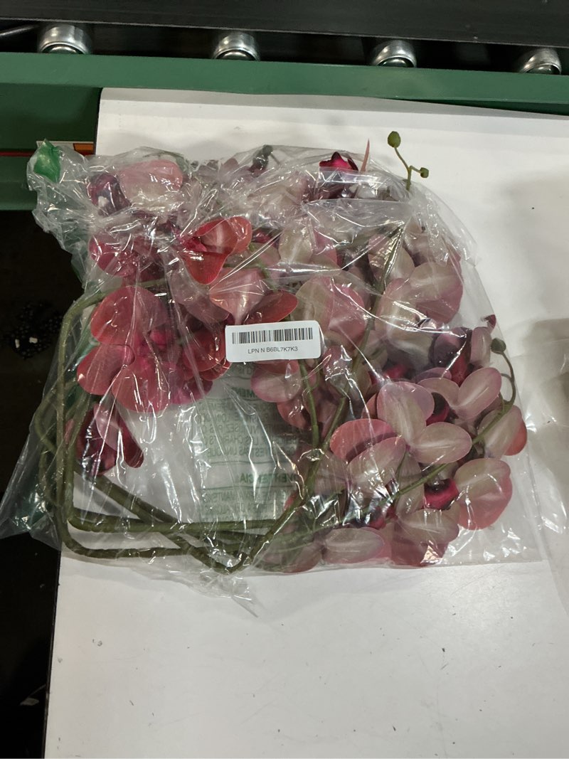 Condition photo showing New/Like New for fagushome 32 inch artificial phalaenopsis flowers 6 pcs artificial orchid flowers stem plants for home décor (red)