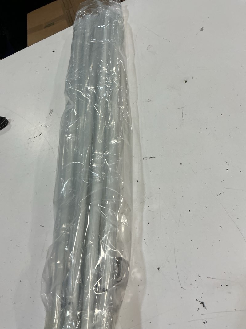 Condition photo showing Good Condition for deelf 8 pack tension rods 28 to 48 inches, adjustable spring tension rod for window curtain, kitchen cupboard utensils, closet, and cabinet, white