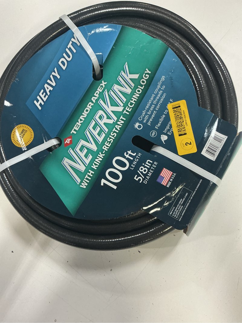 Condition photo showing Good Condition for neverkink teknor apex 5/8-in x 100-ft heavy-duty kink free vinyl gray coiled hose