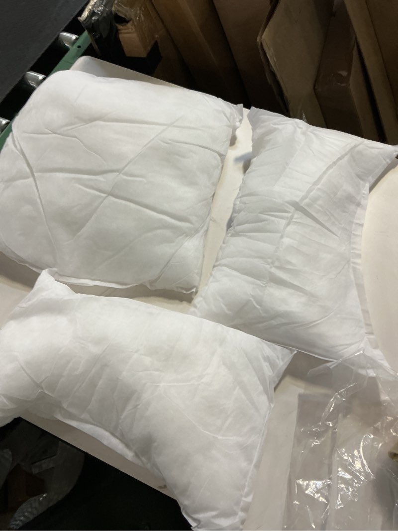 Set of three throw pillow inserts 1 square 2 rectangle