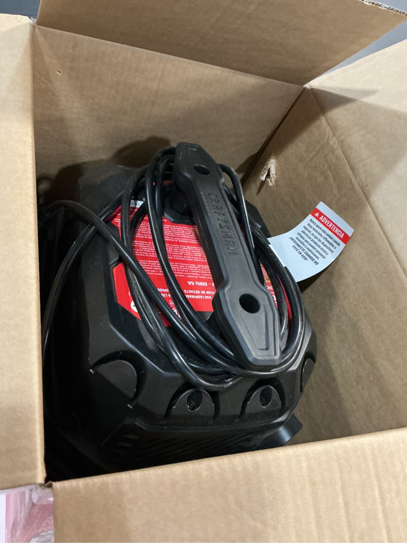 Condition photo showing As Is for craftsman 3-gallon 3 hp corded wet/dry shop vacuum with accessories included