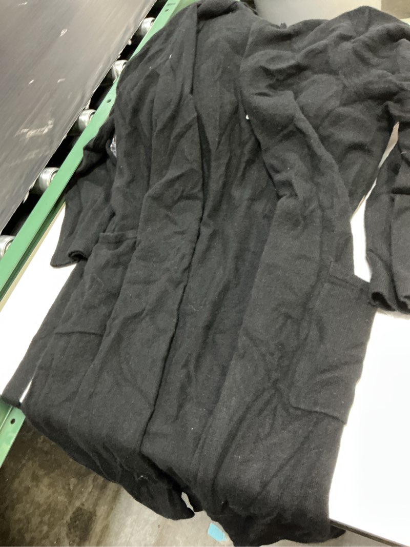 Condition photo showing Good Condition for quince australian merino wool duster cardigan xs black