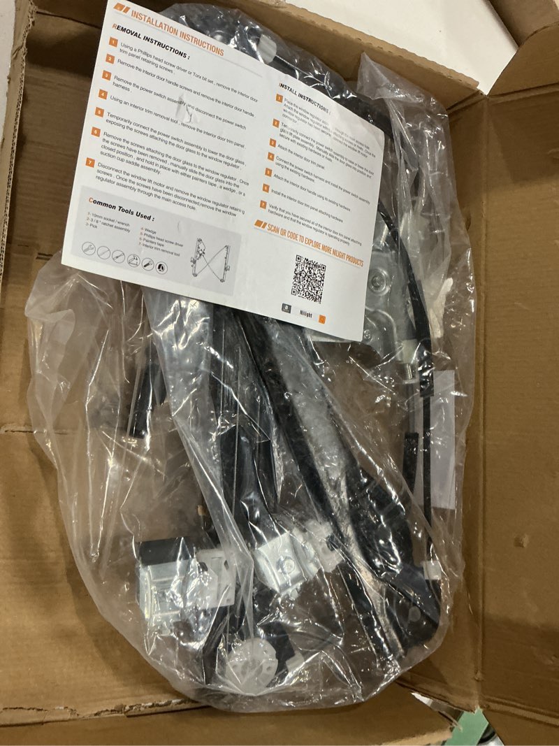 Condition photo showing As Is for nilight 751-739 power window regulator with motor for front driver side compatible with chevy cruze 2012 2013 2014 2015 2016 chevy cruze limited front left side?2pins