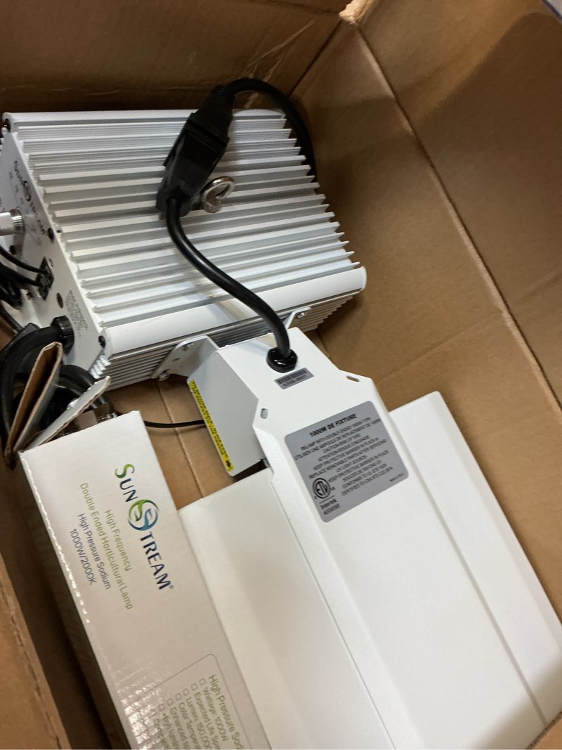 Condition photo showing Good Condition for sunstream 1000 watt de hps grow light system kit with controller port,open style reflector with 347v digital dimmable ballast not included bulb 347v 1000w open style without bulb