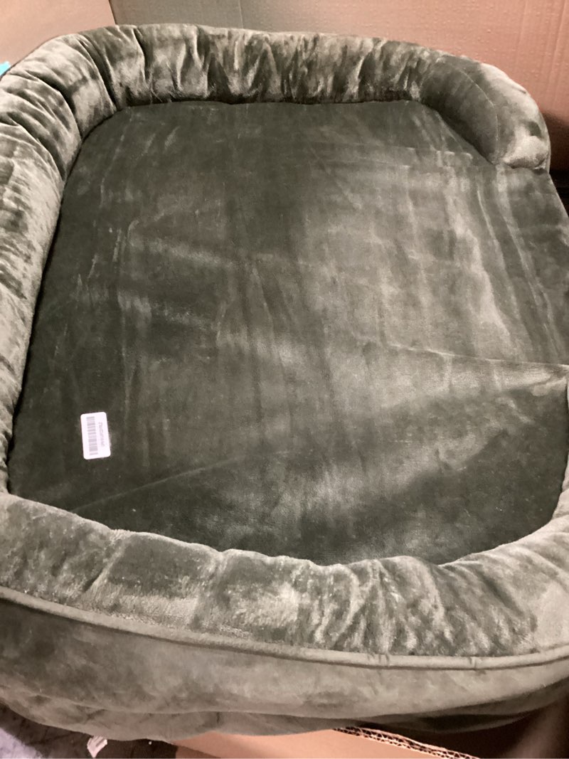 Condition photo showing Good Condition for Dwanton Orthopedic Dog Bed for Large Dogs, Waterproof Dog Sofa with Egg Foam Support, Washable Pet Bed with Four Sided Bolster Cushion, with Removable Cover & Non-Slip Bottom, 42 Inches, Green