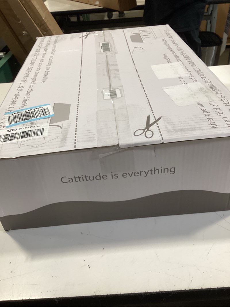 Condition photo showing New/Like New for 3pcs 23.6 inch extra large cat scratcher bed,big cats box with corrugated scratch pad, scratching lounge bed,oval shape cat scratcher bowl grey 23.6 inch (big)