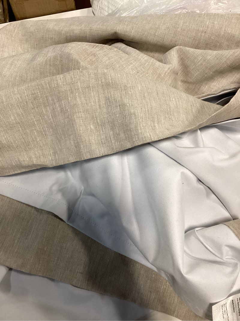 Condition photo showing Good Condition for european linen true blackout curtain flax 48x108