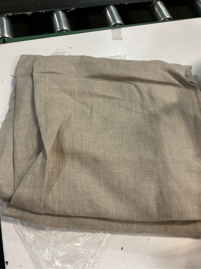 Condition photo showing As Is for quince european linen curtain - single panel 48x84 dark flax