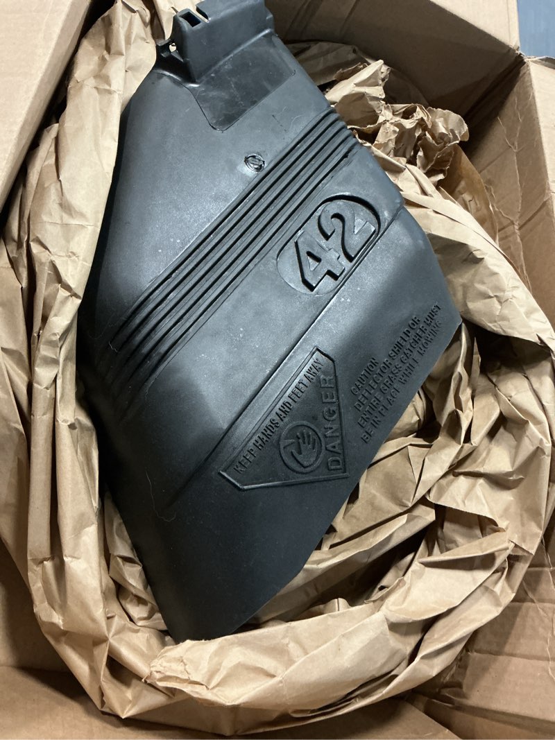 Condition photo showing Good Condition for technology parts store mower deck deflector shield for craftsman 42" replacement part 130968 & poulan husqvarna