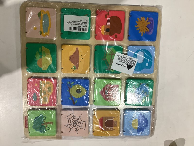 Condition photo showing New/Like New for Fisher-Price Wood Preschool Toy Lift & Reveal Board, Early Learning Activity for Fine Motor Developmental Play Kids Ages 3+ Years