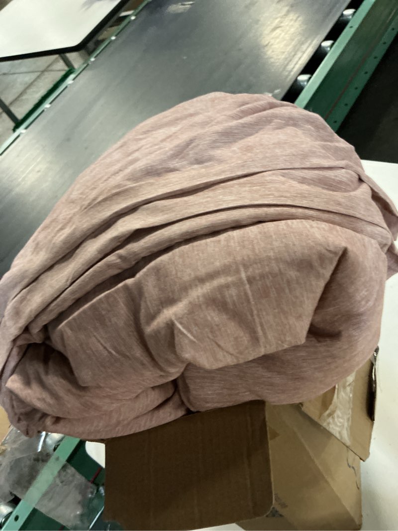 Condition photo showing Good Condition for bedsure king size comforter set - dusty rose soft bedding for all seasons, cationic dyed bed set, 3 pieces, 1 king size comforter (104"x90") and 2 pillow shams (20"x36"+2") king 06 - dusty pink melange
