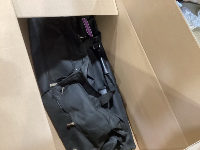 Condition photo showing Good Condition for rockland rolling duffel bag, black, 22" black 36"