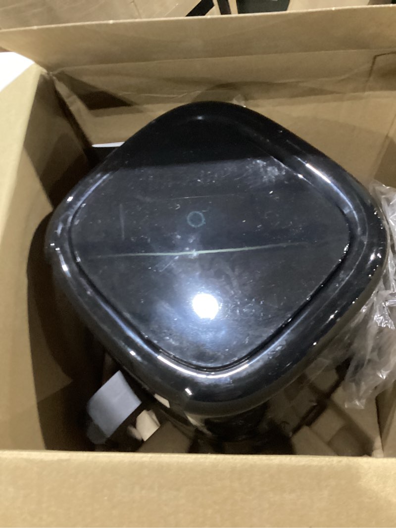 Condition photo showing Good Condition for used untested chefman 2 qt mini air fryer – digital space-saving compact air fryer with nonstick and dishwasher safe basket, quick & easy meals in minutes, features digital timer and shake reminder – black 2 quart black