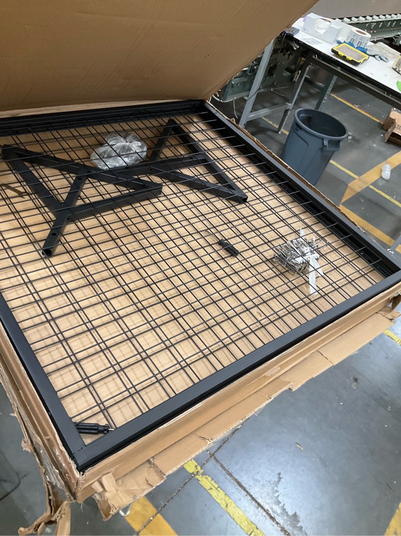 Condition photo showing Good Condition for 2 packs 3' x 6' grid wall panels standing wire grid, study display rack with t-base wheels freestanding gridwall panel tower for shows, black 2 pack 3' x 6'