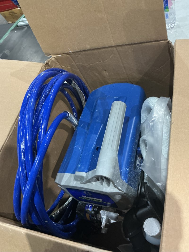 Condition photo showing As Is for graco magnum 257025 project painter plus paint sprayer & 9-inch x 180-feet brown general purpose masking paper
