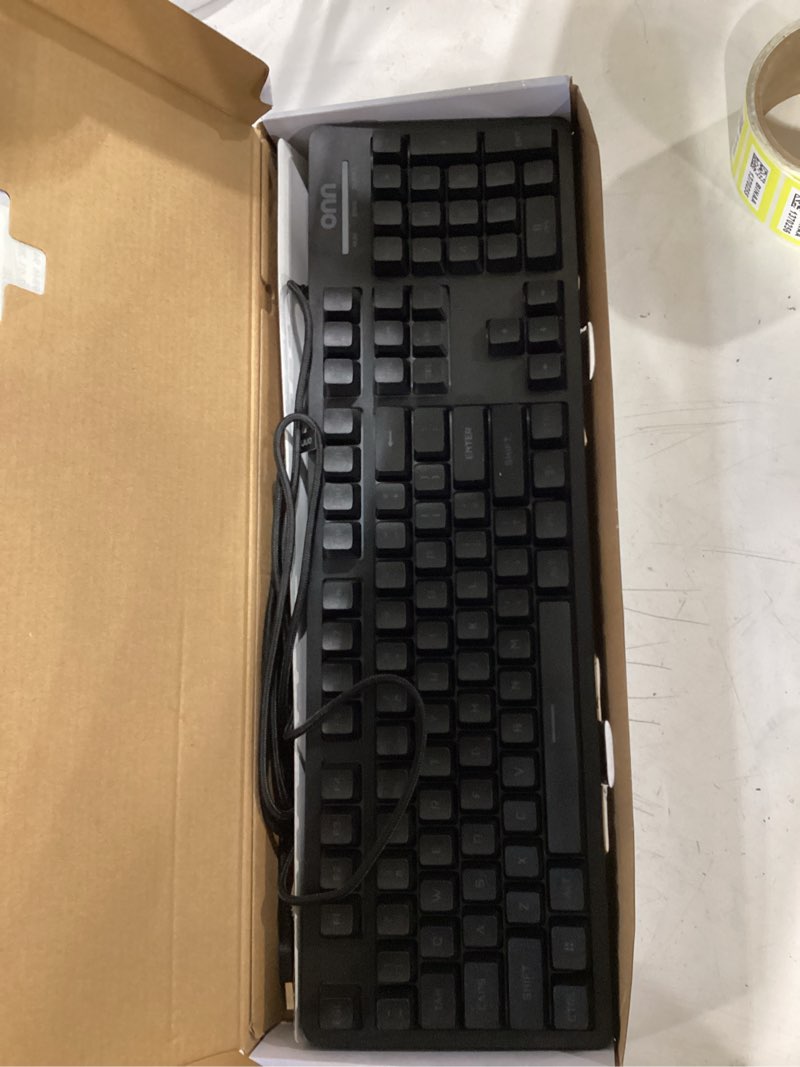 Condition photo showing Good Condition for onn wired led gaming keyboard, backlit, gray