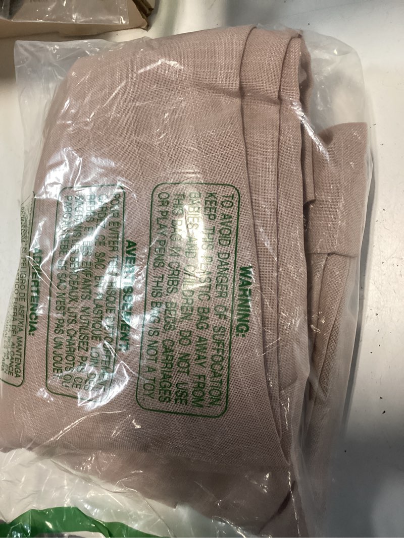 Condition photo showing New/Like New for Blush Pink Curtains for Living Room Back Tab Modern Farmhouse Semi Sheer Curtains 84 inches Long 2 Panels Set Muted Neutral Window Curtain for Dining Room Bedroom 52x84 Blush Pink 52"W x 84"L (Pack of 2)