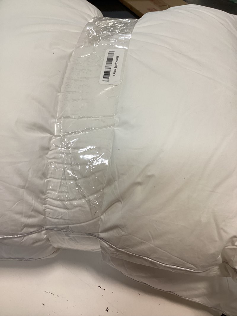 Condition photo showing As Is for favriq 24 x 24 pillow inserts - 24 inch decorative square sofa throw pillow with 100% cotton cover - white pack of 2 24 inch x 24 inch