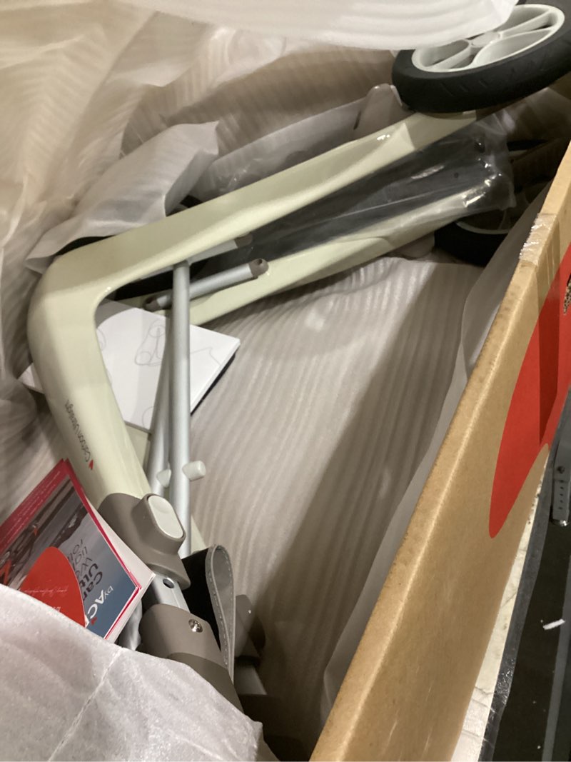 Condition photo showing New/Like New for byACRE Carbon Ultralight Rollator Walker with Organizer Bag, Regular Track, 16.5" x 24" Seat (W x H), Oyster White Regular Track White