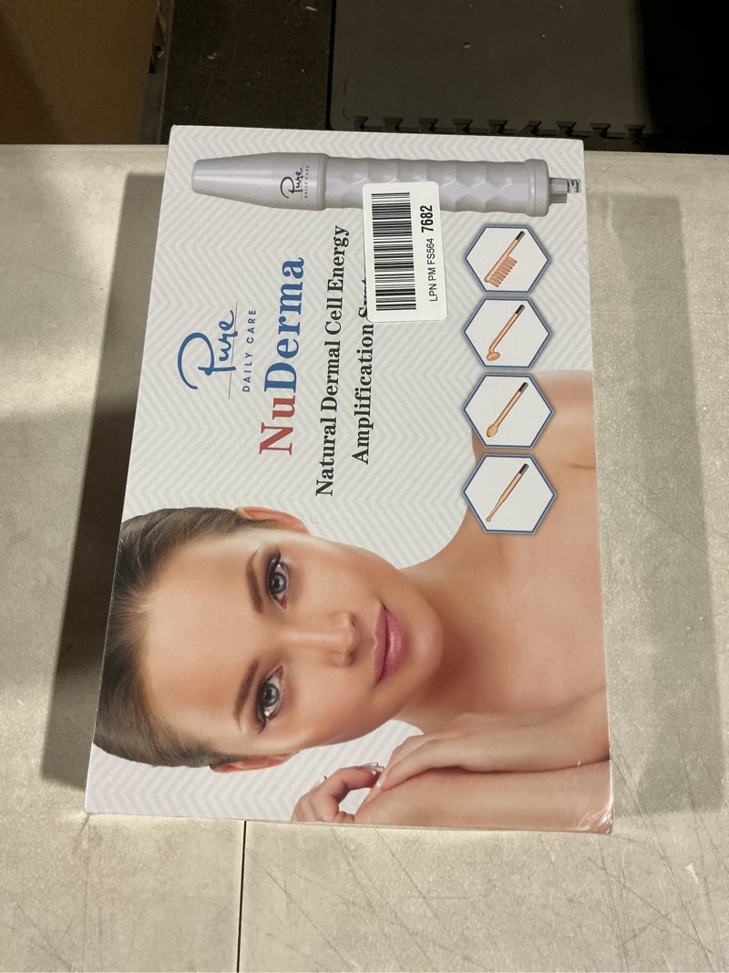 Condition photo showing New/Like New for Pure Daily Care NuDerma Handheld Skin Therapy Wand Machine w/Neon – Anti-Aging - Skin Tightening - Wrinkle Reducing - Dark Circles – Clarifying - Hair & Scalp Stimulator 1 Count (Pack of 1)