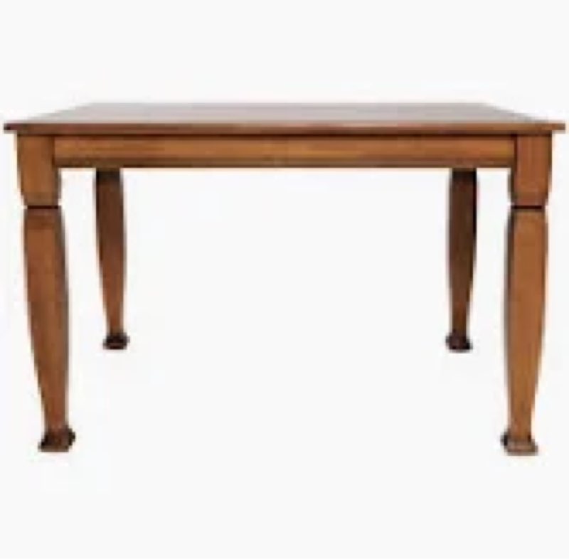 Solid Wood Commercial Grade Dining Table with Turned Legs