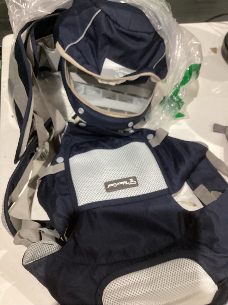 Condition photo showing Good Condition for baby carrier newborn to toddler, ergonomic m position 6 in1 baby carrier with hip seat, adjustable detachable baby hip carrier, all seasons, for babies 7–45 lbs blue