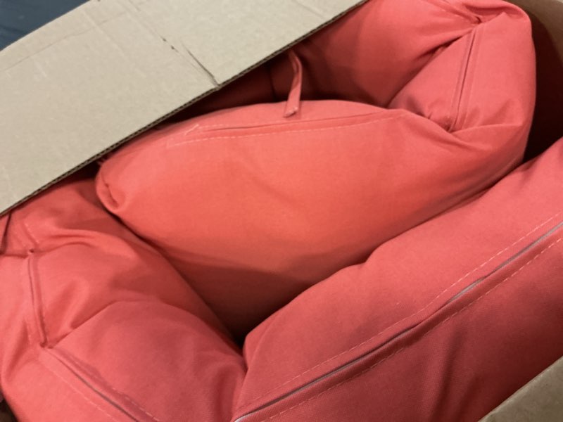 Condition photo showing Good Condition for outdoor reversible chaise lounge chair cushion, dusk pink