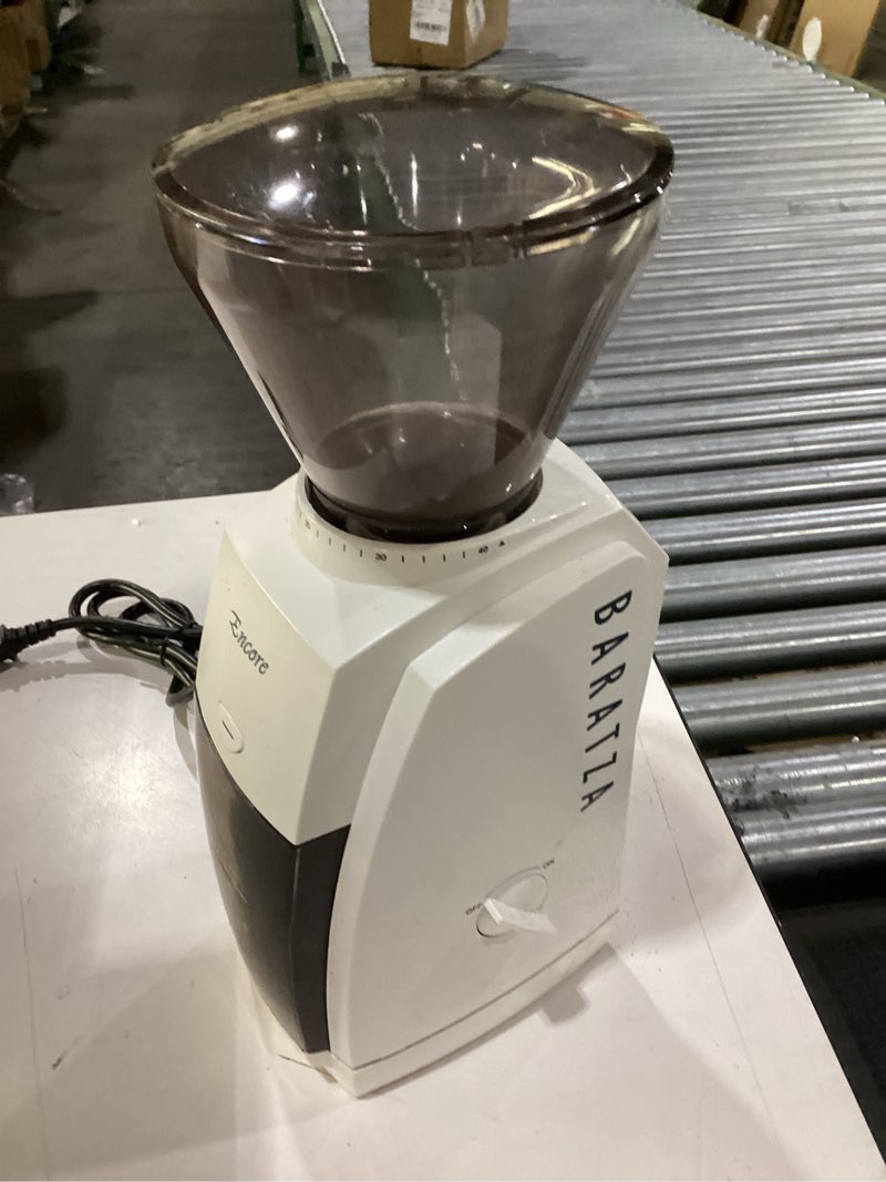 Condition photo showing As Is for Baratza Encore Coffee Grinder ZCG484WHT, White used
