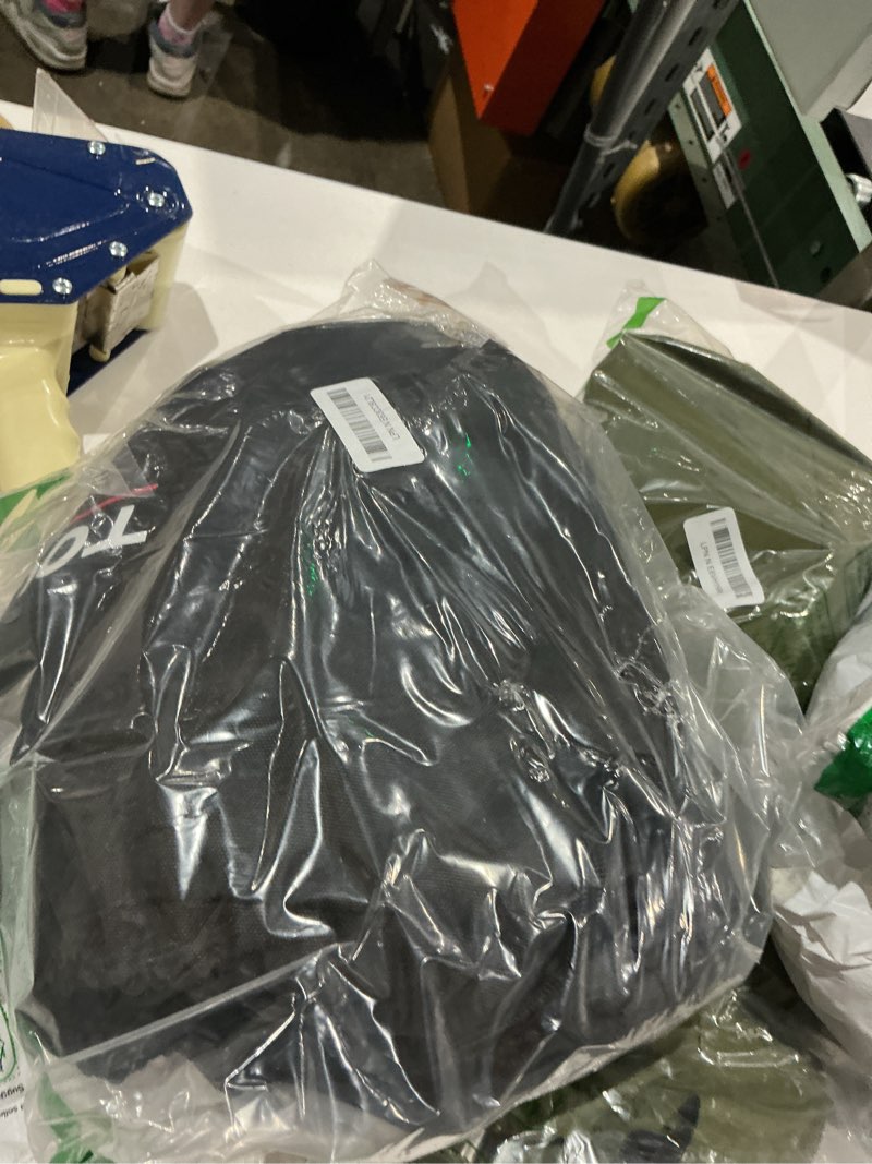Condition photo showing As Is for tough cover riding lawn mower cover - 75 x 47 x 49 in, black - 600d waterproof shield for zero turn mower - uv-resistant defense for lawn care equipment - universal fit for tractor accessories