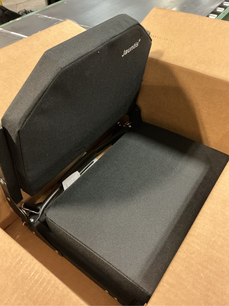 Condition photo showing Good Condition for Stadium Seats for Bleachers, Bleacher Seats with Ultra Padded Comfy Foam Backs and Cushion, Wide Portable Stadium Chairs with Back Support and Shoulder Strap Regular - 16.9"W x 13.2"D x 15.4"H Black 1