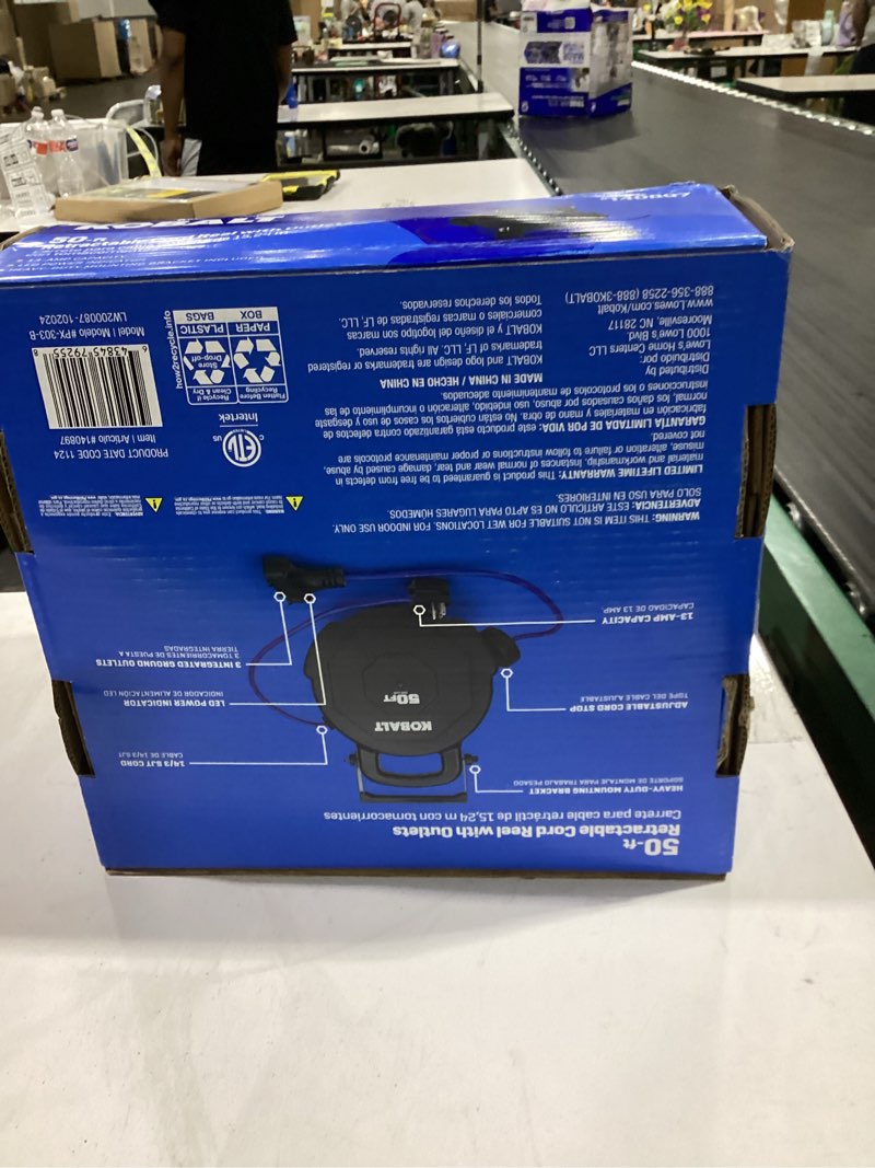 Condition photo showing New/Like New for kobalt kobalt 50 ft. retractable cord reel