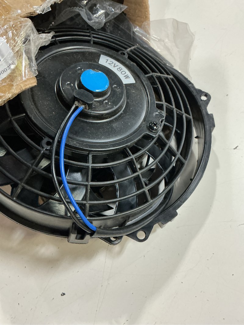 Condition photo showing Good Condition for 7 inch universal slim fan push pull electric radiator cooling fan 12v 80w mount kit black set of 2 7 inch black