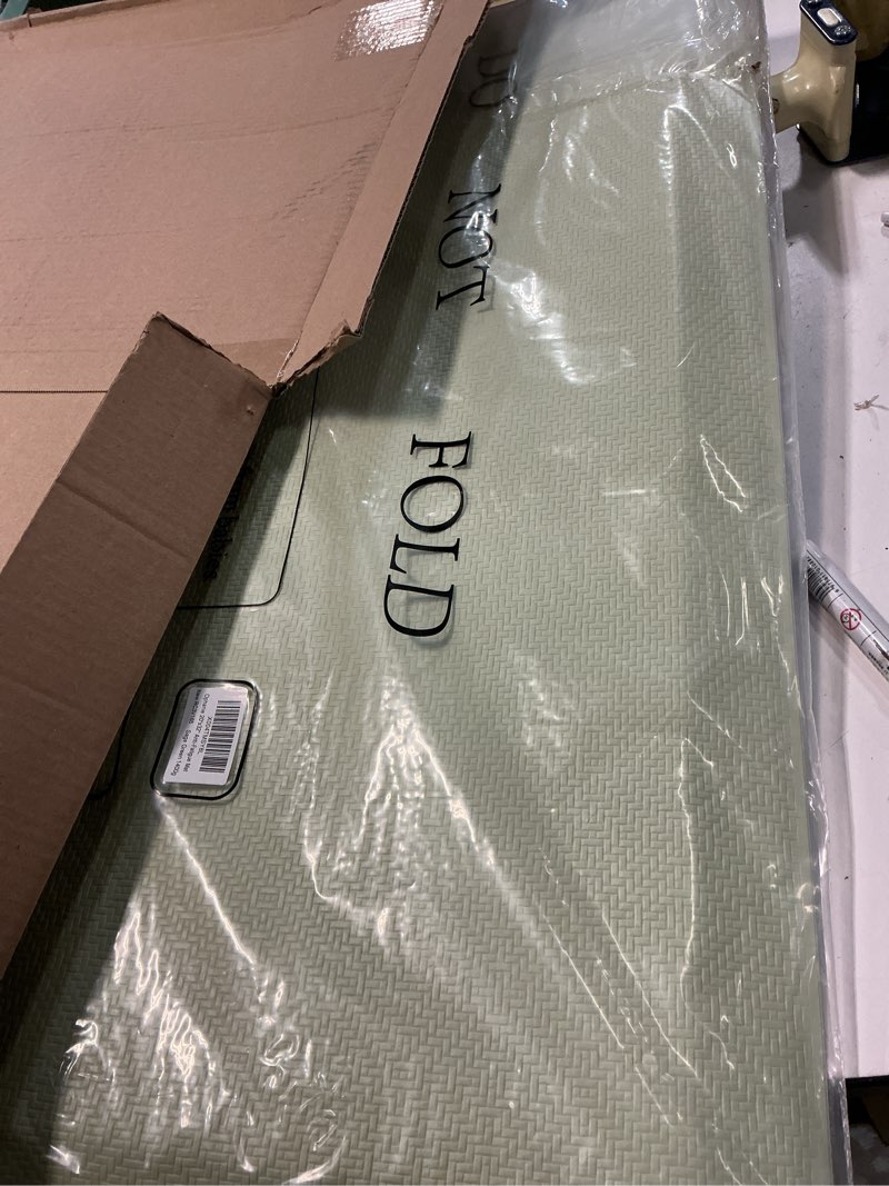 Condition photo showing Good Condition for ophanie kitchen mats for floor, 3/4 inch thick kitchen rugs, 20''x32'' anti fatigue standing cushioned mat, waterproof,comfort ergonomic mat for office, home, sink, sage green non-slip bottom sage green 32"l x 20"w x 0.8"th
