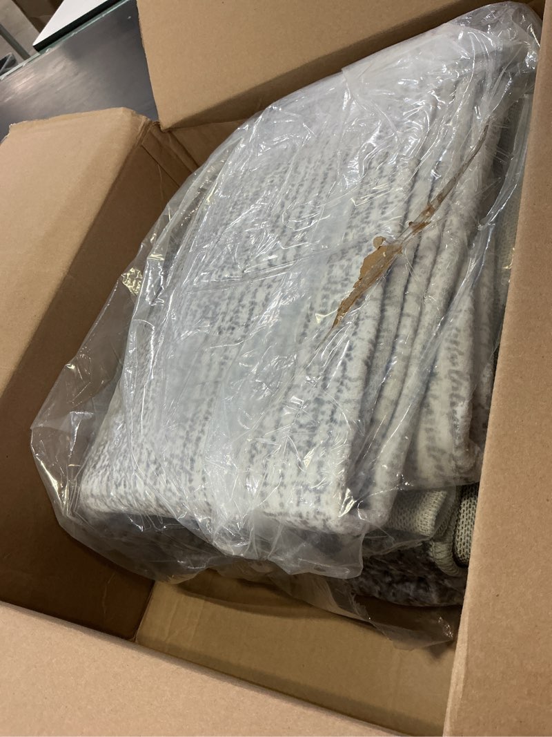 Condition photo showing Good Condition for wonnitar modern ombre washable 8x10 rug, non-slip soft grey area rugs for living room, non-shedding large bedroom rug, gradient ultra-thin stain resistant floor carpet for dining table (grey, 8'x10') 8' x 10' (rectangular) grey