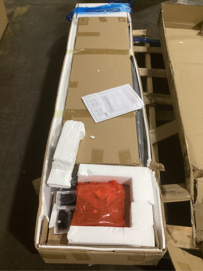 Condition photo showing Good Condition for Walker Edison Timothee Urban Industrial Metal Double over Loft Bunk Bed, Full Loft, Black