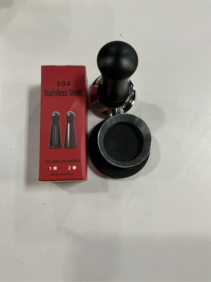 Condition photo showing As Is for 51mm espresso accessories kit, spring loaded calibrated tamper, wdt tool and dosing funnel set fits delonghi 51 mm espresso coffee machines and portafilter
