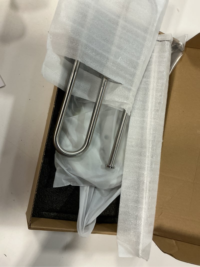 Condition photo showing Good Condition for STWWO Countertop Towel Stand Free Standing with Marble Base, S-Shape Hand Towel Stand for Bathroom Stainless Steel Rust-proof, Hand Towel Holder Standing for Kitchen Vanity Countertop (Brushed Nickel)