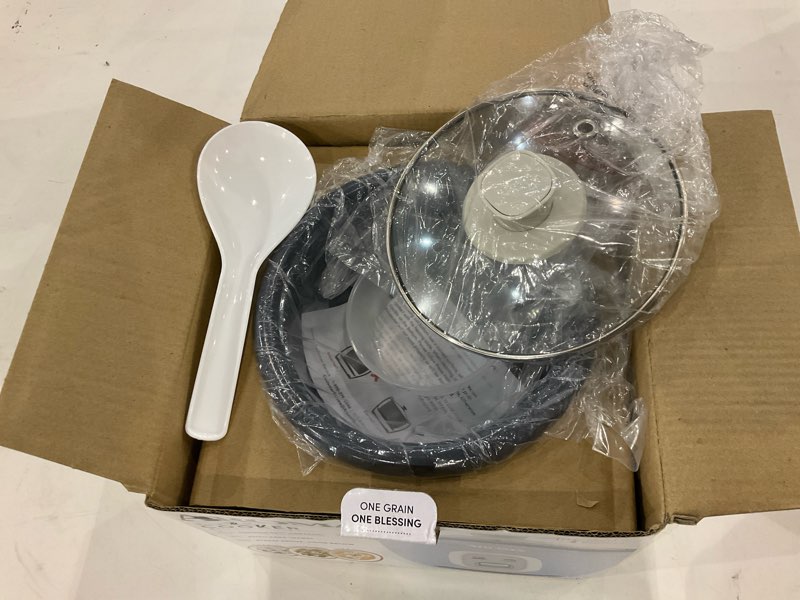 Condition photo showing New/Like New for Aroma Housewares 4-Cups (Cooked) / 1Qt. Rice & Grain Cooker (ARC-302NGBL), Blue